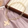 MQV Chunky Statement Hammered Bold Two Tone Cross Necklace Thick Chain Vintage Layered Chain Pendant Paperclip Snake Choker Stacks chunky cross style1