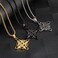 NIGHTCRUZ Witches Knot Necklace Celtic Knot Pendant with Triquetra Trinity