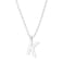 PAVOI 14K White Gold Plated Initial Necklace Letter Necklaces for Women K Initial