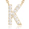 PAVOI 14K Yellow Gold Plated Cubic Zirconia Initial Necklace Letter Necklaces for Women K Initial