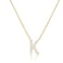 PAVOI 14K Yellow Gold Plated Cubic Zirconia Initial Necklace Letter Necklaces for Women K Initial