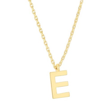 PAVOI 14K Yellow Gold Plated Initial Necklace Letter Necklaces for Women E Initial