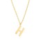 PAVOI 14K Yellow Gold Plated Initial Necklace Letter Necklaces for Women H Initial