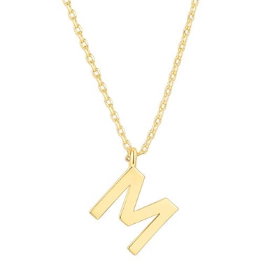 PAVOI 14K Yellow Gold Plated Initial Necklace Letter Necklaces for Women M Initial