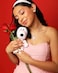 Peanuts Snoopy Necklace for Women Official License 162 Silver FlashPlated Heart Necklace with Pink Glitter and Crystal
