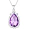 PRINCESS CUTENESS Princess Sofia the First Purple Teardrop Crystal Royal Amulet Rhinestone Silver Tone Pendant Necklace
