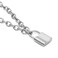 Qiuseadu 7th Moon Lock Pendant Necklace Statement Long Chain Punk Multilayer Choker Necklace for Women Silver