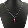 RUIZHEN Mix Multicolor Resin Gummy Bear Pendant Necklace Stainless Steel Chainpink