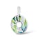 Santuzza 925 Sterling Silver Bamboo Leaves Pendant Cubic Zirconia Green Handmade Enamel Nature Leaf Pattern Pendant for Women