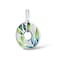 Santuzza 925 Sterling Silver Bamboo Leaves Pendant Cubic Zirconia Green Handmade Enamel Nature Leaf Pattern Pendant for Women