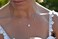 espere Sterling Silver Waterdrop Pear Shape Pendant Droplet Necklace