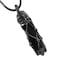TUMBEELLUWA Hexagonal Black Obsidian Crystal Points Pendant Necklace for Unisex Wrapped Stone Wand Pendant with Adjustable Cord