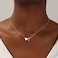Turandoss Heart Initial Necklaces Dainty Trendy Tiny Silver Necklaces for Women Mothers Day Gifts
