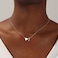 Turandoss Heart Initial Necklaces Dainty Trendy Tiny Silver Necklaces for Women Mothers Day Gifts