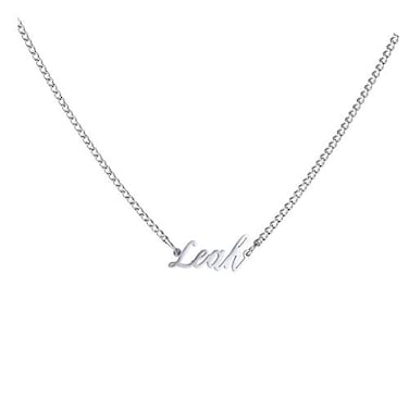 WIGERLON Custom Name Necklace Personalized Pendant 18k White Gold Plated for Women Leah