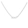 WIGERLON Custom Name Necklace Personalized Pendant 18k White Gold Plated for Women Leah