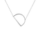 WIGERLON Stainless Steel Initial Letters Necklace for Women Color 18K Silver Plated from AZ Letter D