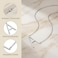 WIGERLON Stainless Steel Initial Letters Necklace for Women Color 18K Silver Plated from AZ Letter D