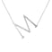 WIGERLON Stainless Steel Initial Letters Necklace for Women Color 18K Silver Plated from AZ Letter M