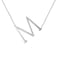 WIGERLON Stainless Steel Initial Letters Necklace for Women Color 18K Silver Plated from AZ Letter M