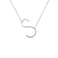 WIGERLON Stainless Steel Initial Letters Necklace for Women Color 18K Silver Plated from AZ Letter S