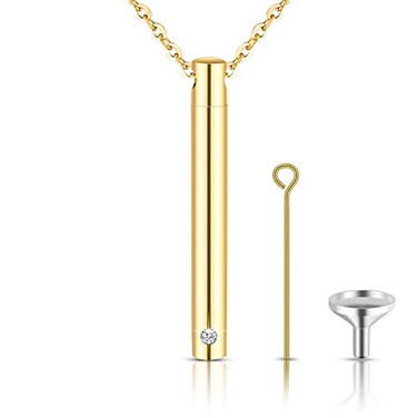 XIUDA Urn Necklace Pendant for Memorial Ashes with Stainless Steel Keepsake Ash Jewelry