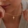 Zalcon Gold Layered Cross Necklace for Women Non Tarnish Gold Stack Cross Necklaces Jewelry for Women