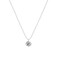 Zeffy Silver Dainty Pendant Necklace Simple Silver CZ Diamond Choker 162 Extender Perfect for Women