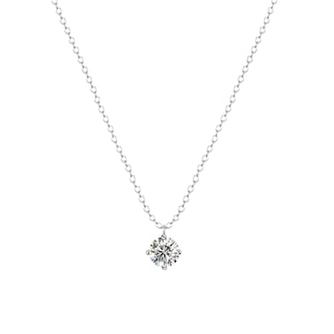 Zeffy Silver Dainty Pendant Necklace Simple Silver CZ Diamond Choker 162 Extender Perfect for Women