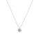 Zeffy Silver Dainty Pendant Necklace Simple Silver CZ Diamond Choker 162 Extender Perfect for Women