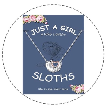 ZZ ZINFANDEL Gold Silver Sloth Charm Necklace Stylish Cute Animal Pendant Jewelry Silver3