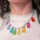 DrippyGoods Y2K Gen Z Rainbow Gummy Bear Bead Necklace 9 colors