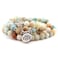 GVUSMIL Amazonite 108 Mala Beads Yoga Necklace Natural Stone Charm Bracelet for Women Men Yoga Bangle