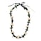 KUIYAI Hawaiian Kukui Nut Necklace with Chunky HeartShaped Beads Ribbon Tie Closure 30ShellheartBlk