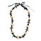 KUIYAI Hawaiian Kukui Nut Necklace with Chunky HeartShaped Beads Ribbon Tie Closure 30ShellheartBlk