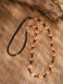 MINACHI Hippie Boho Red Ceramic Bead Long Strand Necklace Black Waxed Cord Bohemian Beach Summer Jewelry Gift for Women