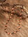 MINACHI Hippie Boho Red Ceramic Bead Long Strand Necklace Black Waxed Cord Bohemian Beach Summer Jewelry Gift for Women
