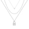 Turandoss Silver Necklace for Women Dainty Heart Pendant Choker Delicate Handmade Plated Silver Necklace