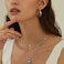 Turandoss Silver Necklace for Women Dainty Heart Pendant Choker Delicate Handmade Plated Silver Necklace