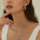 Turandoss Silver Necklace for Women Dainty Heart Pendant Choker Delicate Handmade Plated Silver Necklace