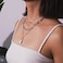Turandoss Silver Necklace for Women Dainty Heart Pendant Choker Delicate Handmade Plated Silver Necklace