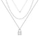Turandoss Silver Necklace for Women Dainty Heart Pendant Choker Delicate Handmade Plated Silver Necklace