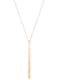 CULOVITY Simple Bar Pendant Necklace Long Lariat Chain for Women 24 Pendant 35 Chain 1Pcs
