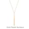 CULOVITY Simple Bar Pendant Necklace Long Lariat Chain for Women 24 Pendant 35 Chain 1Pcs
