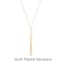 CULOVITY Simple Bar Pendant Necklace Long Lariat Chain for Women 24 Pendant 35 Chain 1Pcs