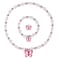 Msnailfly Butterfly Stretch Necklace Bracelet Set Girls Butterfly Jewelry for Little Princesses B