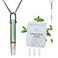 LAMKHOO Quit Smoking Necklace and Quit Vaping Tool Breathing Necklace with Filter Cotton for Mindful Breathing Training Stainless Steel Focus Aid Includes Replaceable Unscented Cotton Filters