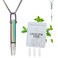 LAMKHOO Quit Smoking Necklace and Quit Vaping Tool Breathing Necklace with Filter Cotton for Mindful Breathing Training Stainless Steel Focus Aid Includes Replaceable Unscented Cotton Filters