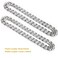 Catcan Hip Hop Chunky Silver Chain 2 Pack 32 Inch Plastic Silver Necklace 80s 90s Punk Turnover Necklace Men Costume Accessory for Party Costume Class Bar