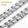 Catcan Hip Hop Chunky Silver Chain 2 Pack 32 Inch Plastic Silver Necklace 80s 90s Punk Turnover Necklace Men Costume Accessory for Party Costume Class Bar